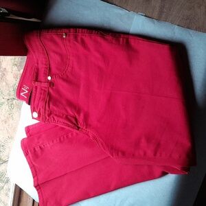 IMAN Women's Sz 16 Long Red City Chic 360 Slimming Skinny Jean